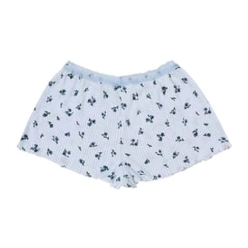 Juniors Floral Rib Shorts