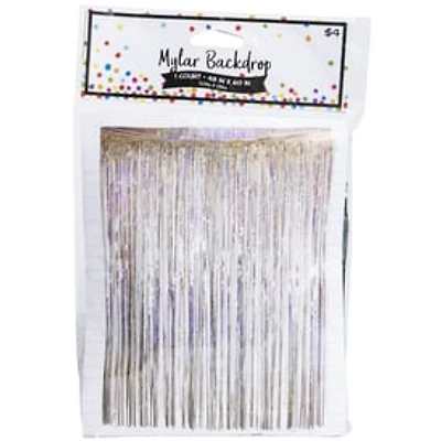 Mylar Silver Shimmer Party Backdrop 48in x 60in