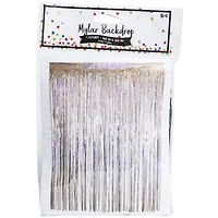 Mylar Silver Shimmer Party Backdrop 48in x 60in