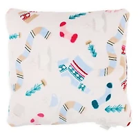 Pastel Winter Theme Sherpa Throw Pillow 16in x