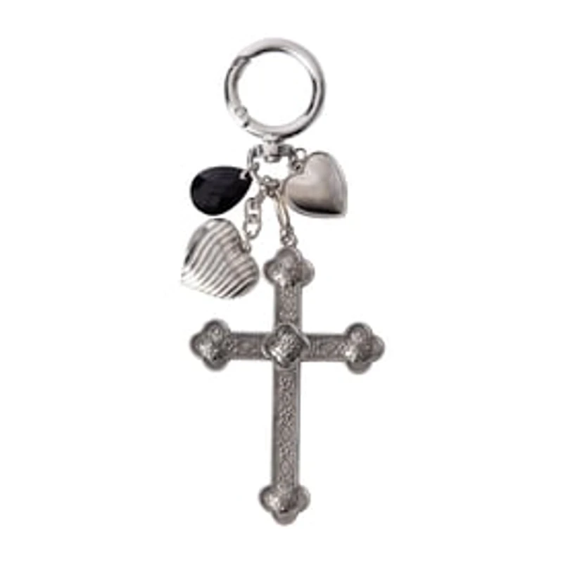 Charmed Cluster Heart Key Ring