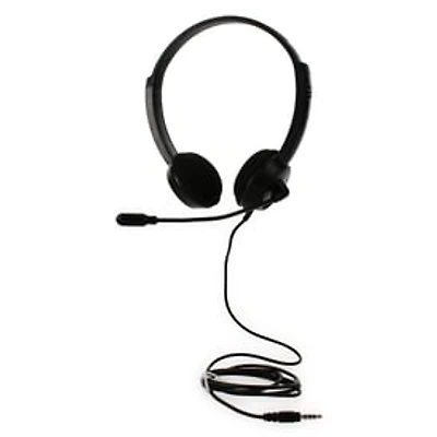 Kid-Safe Volume Limiting Headset w/ Boom Mic For Kids, Aux-in