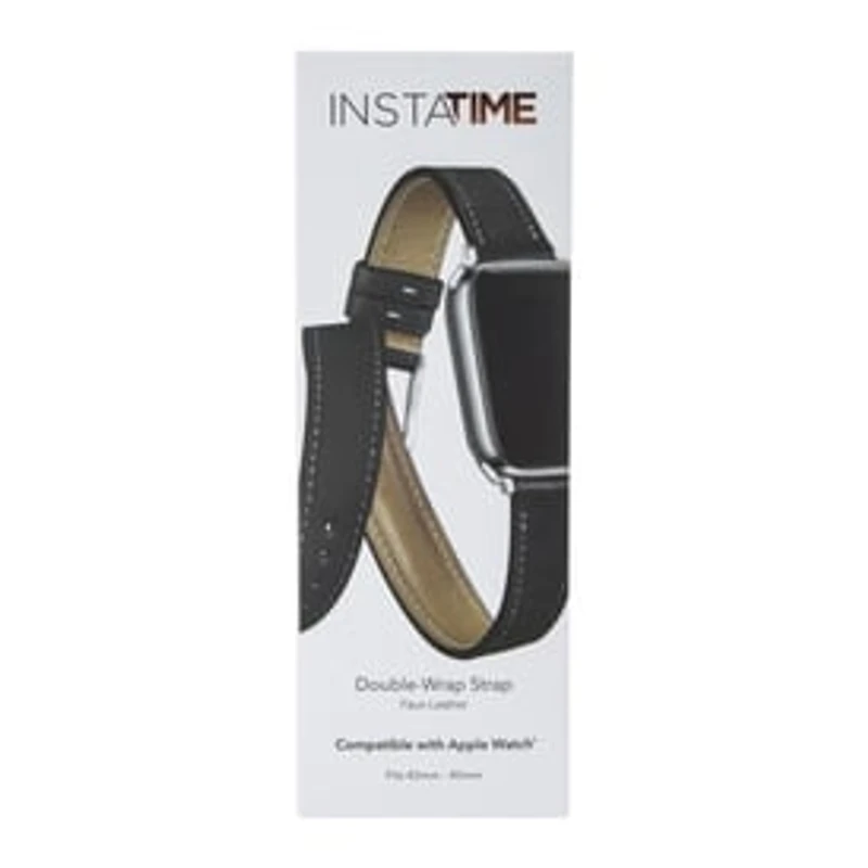 Faux Leather Double Wrap Strap For Apple Watch®