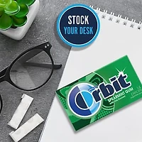 ORBIT Gum Spearmint Sugar Free Chewing Gum, Single Pack, 14 Piece