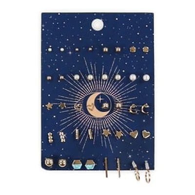Celestial Stud Earrings 20-Pair Set