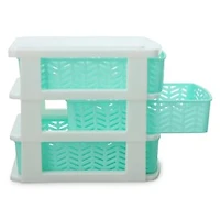 Aqua 3-Drawer Mini Organizer