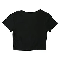 Black V-Neck Active Top With Front Knot