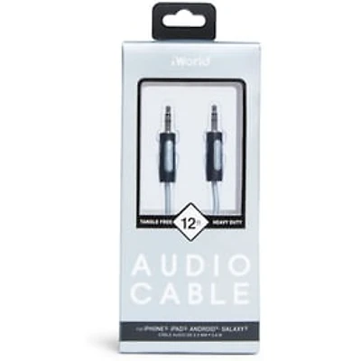 Tangle Free Heavy Duty Audio Cable 12ft