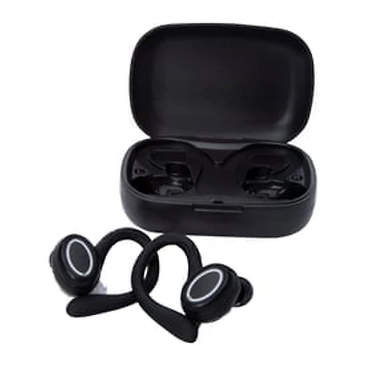 Water-Resistant Bluetooth® LED Earbuds With Microphone & Sport Hooks