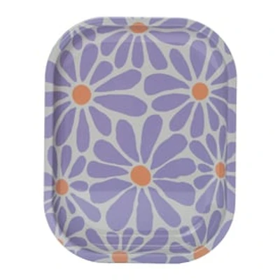 Purple Daisies Decorative Tray 5.5in x 7.1in