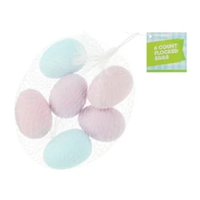 Easter Flocked Eggs 6-Count