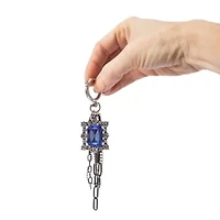 Charmed Blue Gem Cluster Key Ring