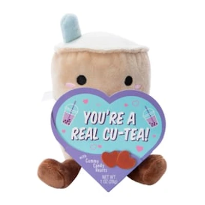 Valentine's Day Mini Bubble Tea Plush With Candy