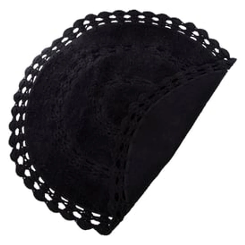 Cotton Crochet Round Rug 32in