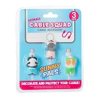 Cable Squad Sunny Pals Animal Cable Accessories 3-Count