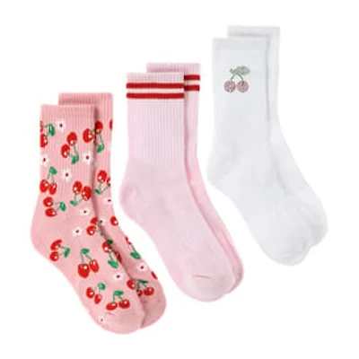 Juniors Fashion Crew Socks 3-Pairs