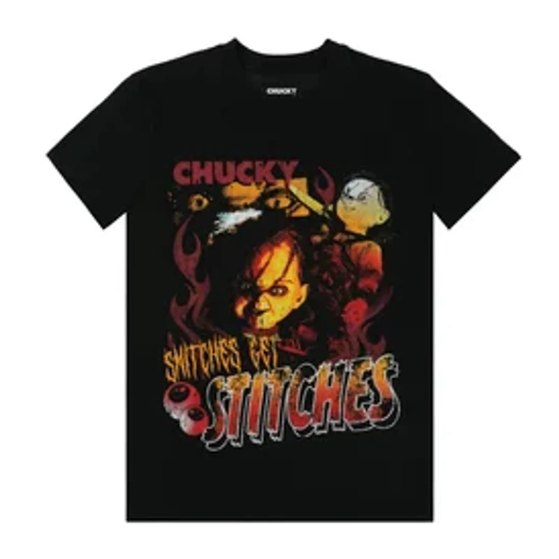 Chucky Snitches Get Stitches Graphic Tee