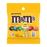 M&M'S Peanut Milk Chocolate Candy, 2.55 oz Bag