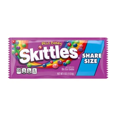 SKITTLES Wild Berry Chewy Candy, Share Size, 4 oz Bag