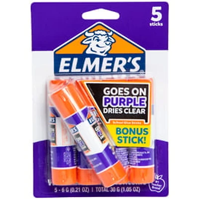 Elmer's® Disappearing Purple Glue Sticks 5-Pack