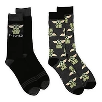 Young Men's Star Wars The Mandalorian Black Crew Socks, 2 Pairs