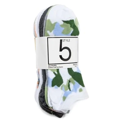 Low Cut Ankle Socks, Assorted Patterns 10-Pack