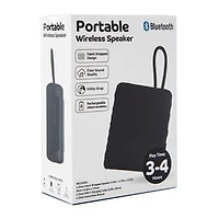 Fabric Wrapped Portable Wireless Speaker 3.54in x 3.11in