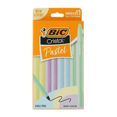 Bic® Cristal Pastel Ball Pens 8-Pack