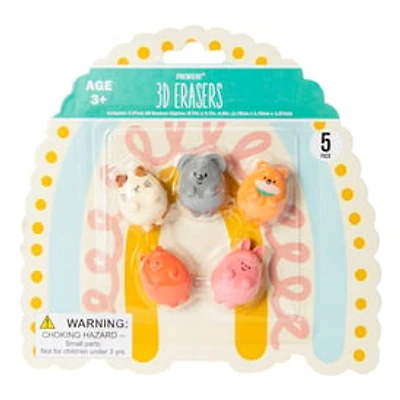 Premiere® 3D Animal Erasers 5-Count