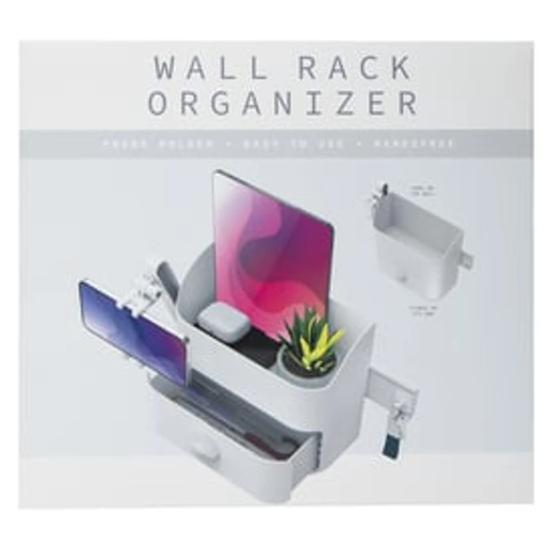 Wall Rack Organizer & Phone Holder