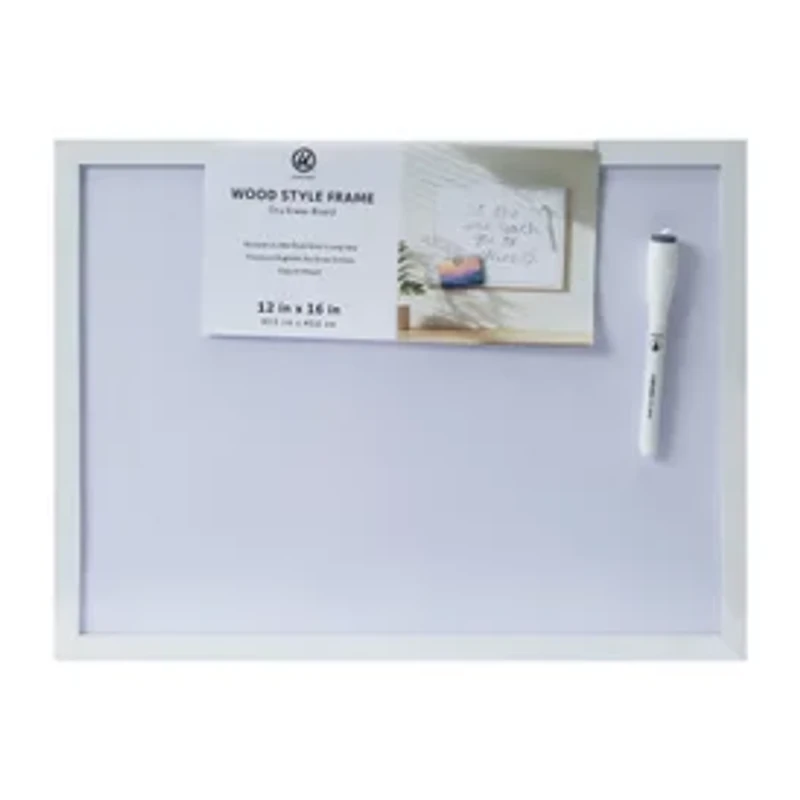 Wood Style Frame Dry Erase Calendar