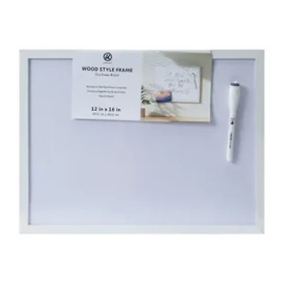 Wood Style Frame Dry Erase Calendar