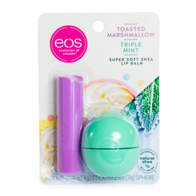 Eos® Toasted Marshmallow & Triple Mint Lip Balm 2-Pack