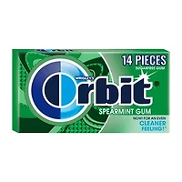 ORBIT Gum Spearmint Sugar Free Chewing Gum, Single Pack, 14 Piece