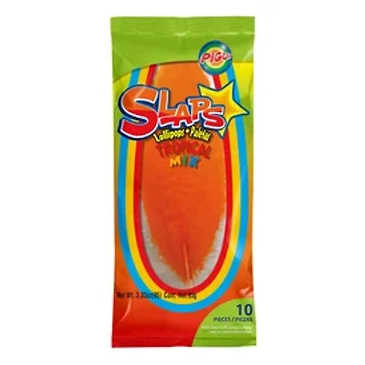 Pigui® Slaps Lollipops 10-Count - Tropical Mix