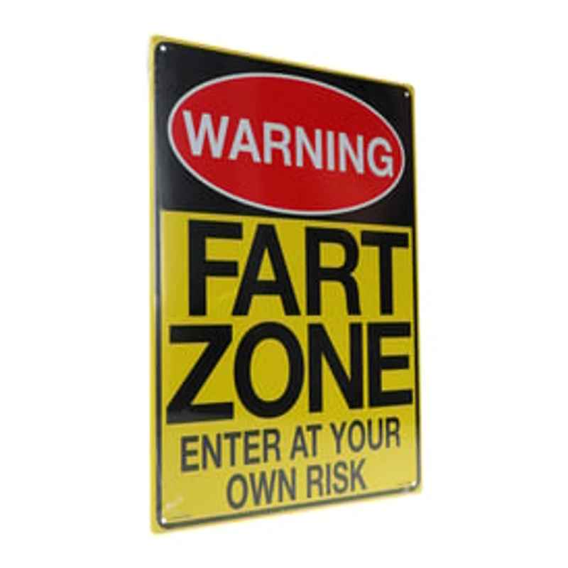 Warning: Fart Zone' Metal Sign