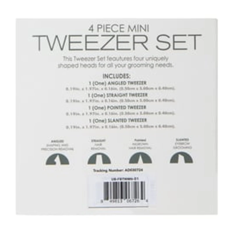 Mini Tweezers Set 4-Count