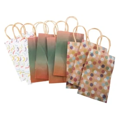 10-Count Small Rainbow Kraft Paper Gift Bags
