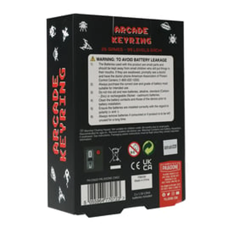 Paladone® Arcade Keyring With 26 Games