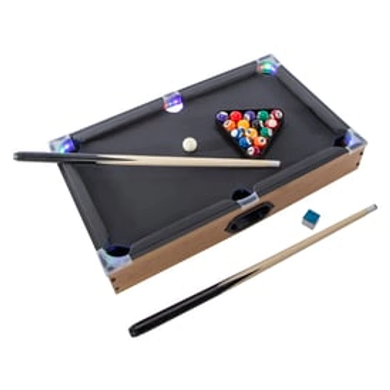Tabletop Light Up Pool Table 20in x 12in