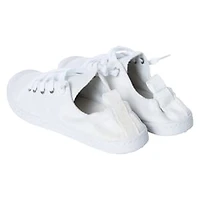 Ladies White Scrunch Back Sneakers