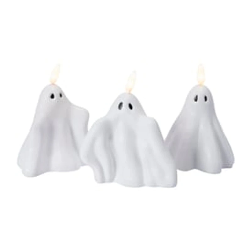 Halloween Ghost LED Candles 3-Piece Set