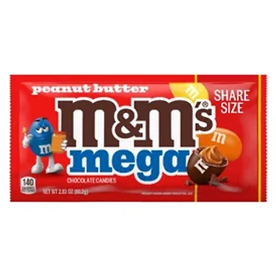 M&M's® Peanut Butter Mega Chocolate Candies 2.83oz