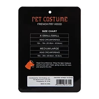 Halloween French Fry Hood Pet Costume