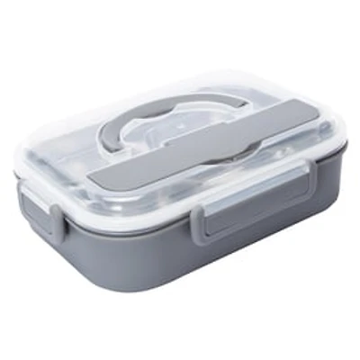 4-Piece Stainless Steel Bento Box 9.5in x 6.7in