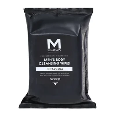 M Black™ Men's Body Cleansing Wipes 3-Pack