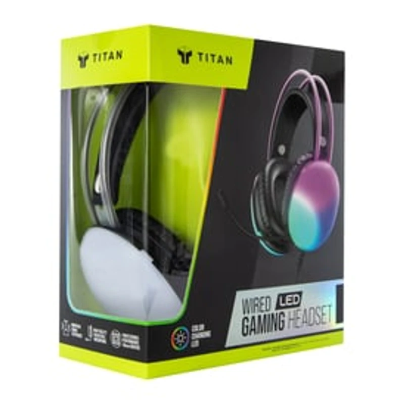 Titan Wired LED Gaming Headset With Mic
