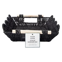 Scallop Paper Rope Tray 12.60in x 10.63in