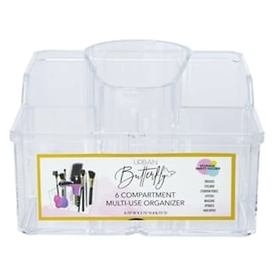 Clear 6-Compartment Multipurpose Organizer 6.75in x 3.75in