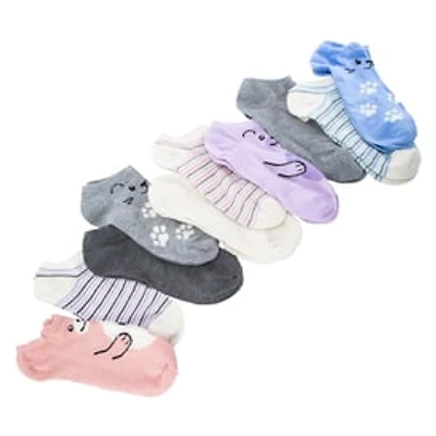 Ladies Animal No-Show Socks 10-Pack